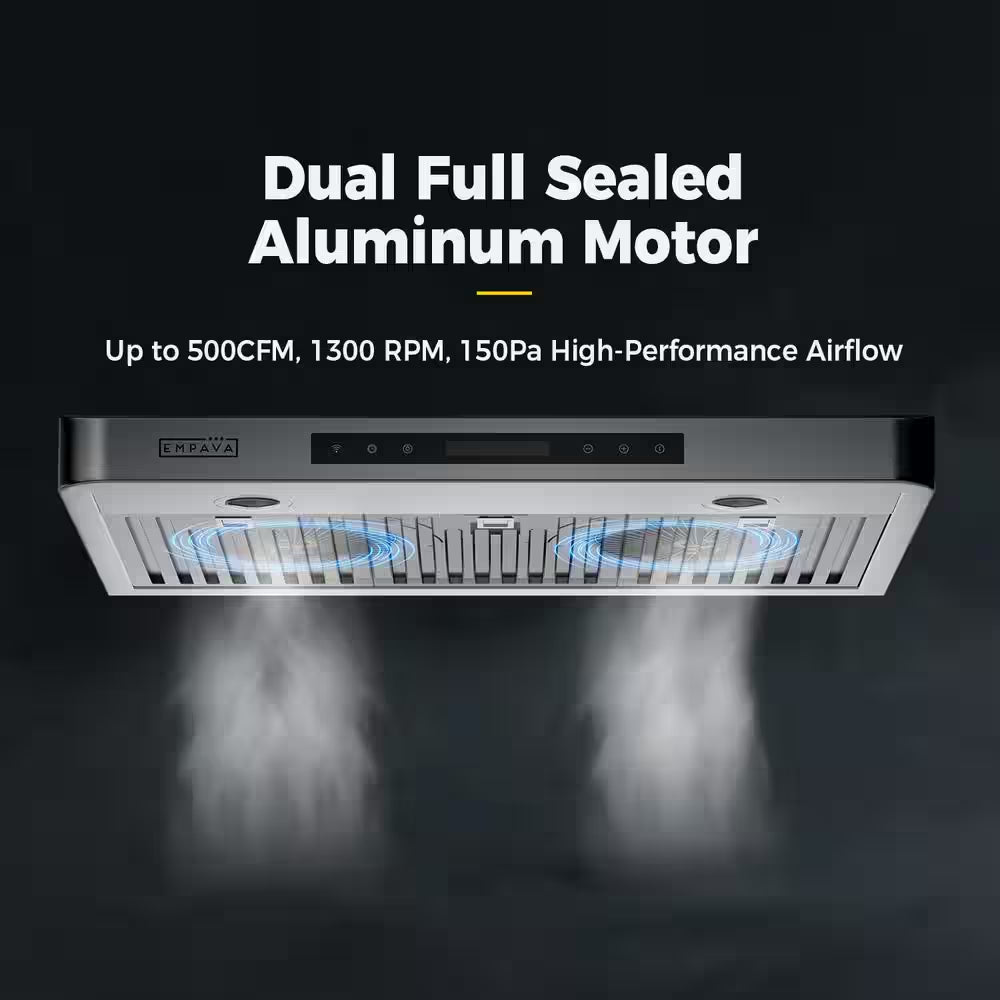 36 In. 500 CFM Ducted under Cabinet Range Hood in Stainless Steel with Light Remote Control