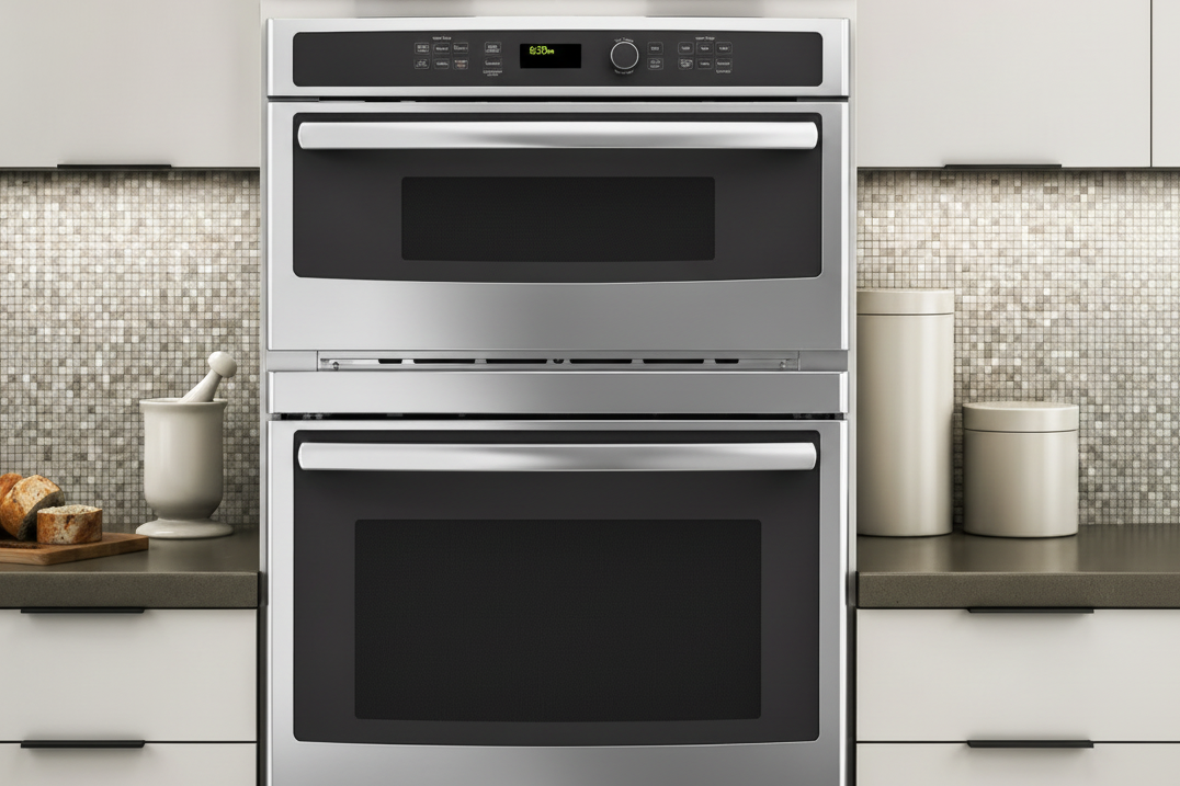 30" Self-Cleaning Electric Wall Oven with Built-In Microwave