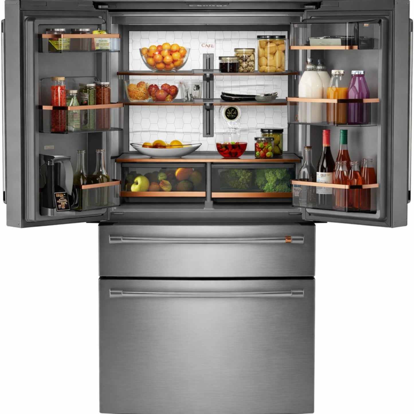 ENERGY STAR 23.2 Cu. Ft. Smart Counter-Depth 4-Door French-Door Refrigerator with Dual-Dispense Autofill Pitcher