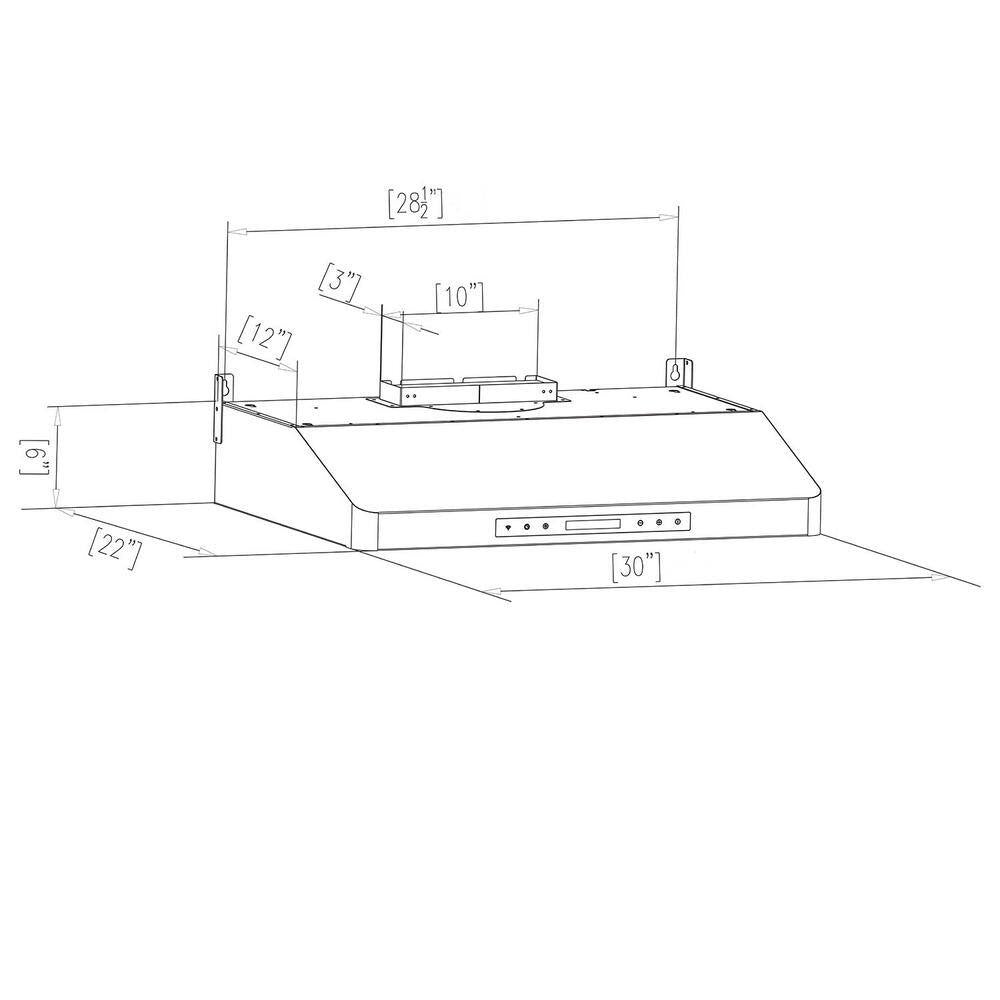 36 In. 500 CFM Ducted under Cabinet Range Hood in Stainless Steel with Light Remote Control