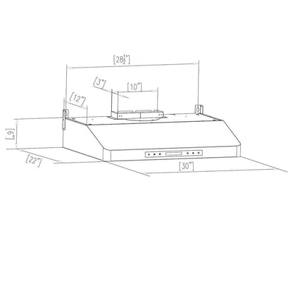 36 In. 500 CFM Ducted under Cabinet Range Hood in Stainless Steel with Light Remote Control