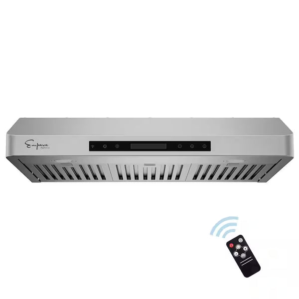 36 In. 500 CFM Ducted under Cabinet Range Hood in Stainless Steel with Light Remote Control