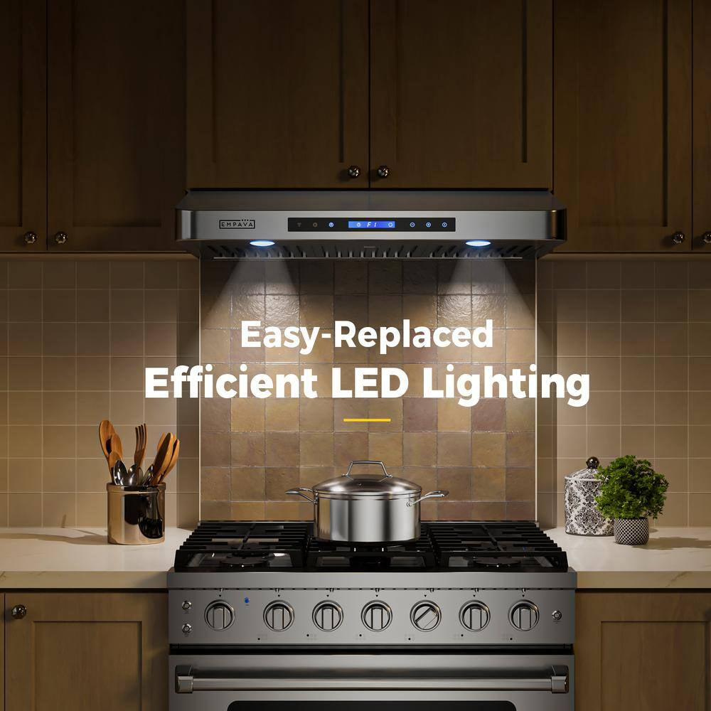 36 In. 500 CFM Ducted under Cabinet Range Hood in Stainless Steel with Light Remote Control