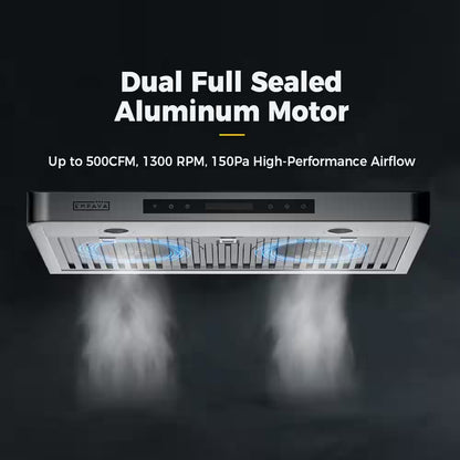 36 In. 500 CFM Ducted under Cabinet Range Hood in Stainless Steel with Light Remote Control