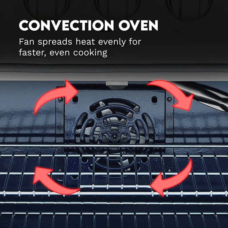 48 In. Vista Collection 6.6 Cu. Ft. Double Oven Gas Range, 8 Burners, LED Panel, Cast Iron Grates, Stainless Steel