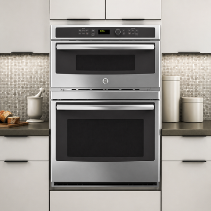 30" Self-Cleaning Electric Wall Oven with Built-In Microwave