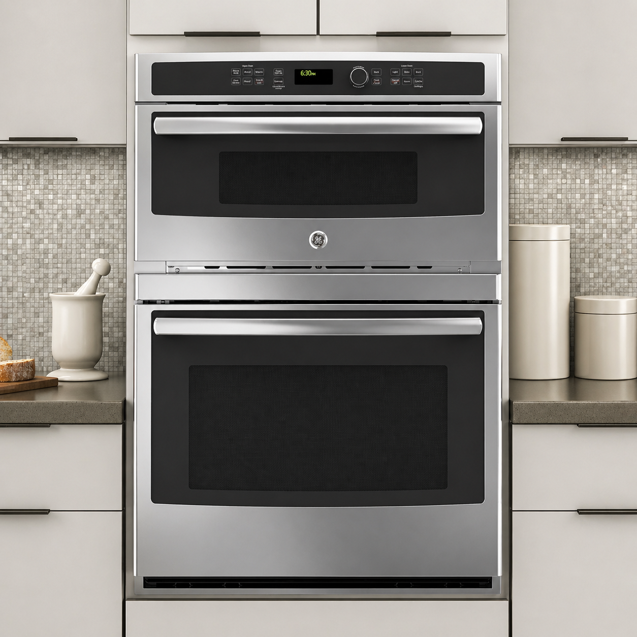 30" Self-Cleaning Electric Wall Oven with Built-In Microwave